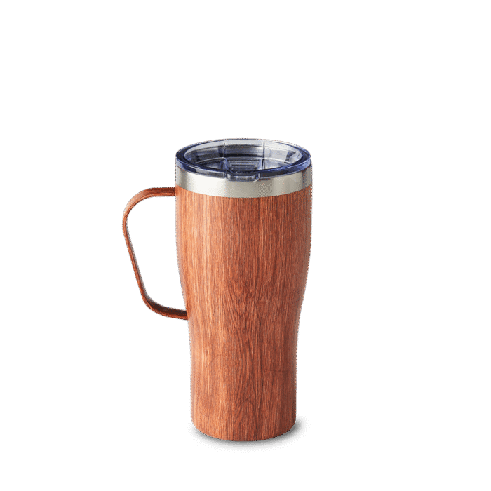 20oz Stainless Steel Travel Mug - Wood - Image 2