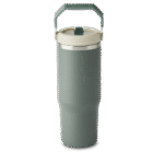 30oz Stainless Steel Top Handle Tumbler - Forest Green - Image 3