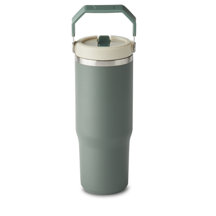 30oz Stainless Steel Top Handle Tumbler - Forest Green - Image 3
