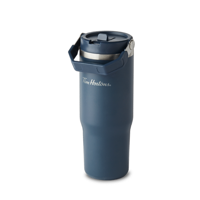 30oz Stainless Steel Top Handle Tumbler - Navy - Image 2