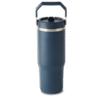 30oz Stainless Steel Top Handle Tumbler - Navy - Image 3