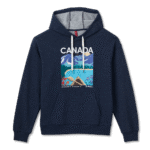 Canada Unisex French Terry Hoodie - Navy Marl - Image 8