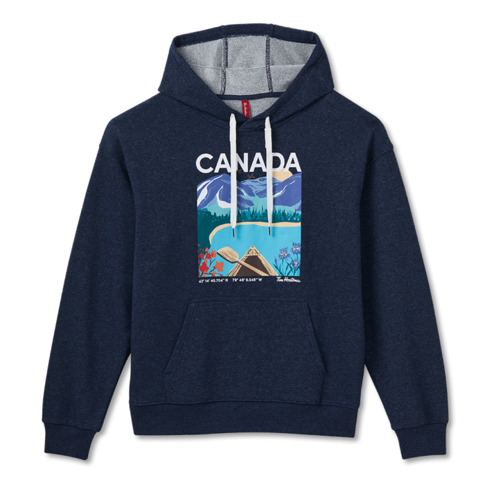 Canada Unisex French Terry Hoodie - Navy Marl - Image 8