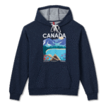 Canada Unisex French Terry Hoodie - Navy Marl - Image 9