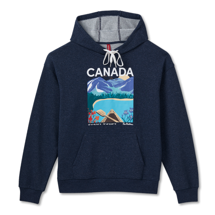 Canada Unisex French Terry Hoodie - Navy Marl - Image 9