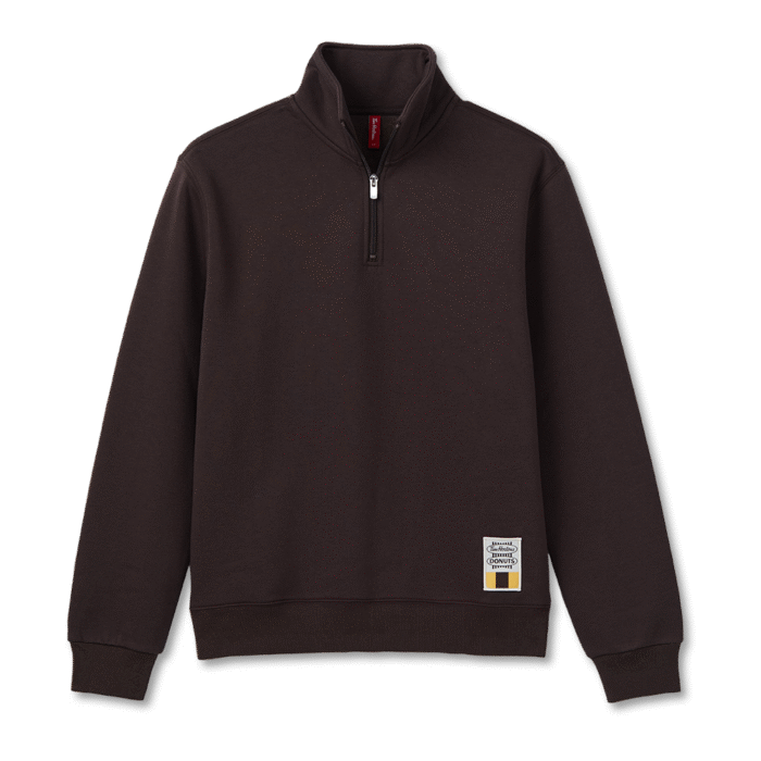 Retro Logo Unisex Quarter Zip Sweatshirt – Espresso - Image 5