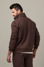 Retro Logo Unisex Quarter Zip Sweatshirt – Espresso - Image 2