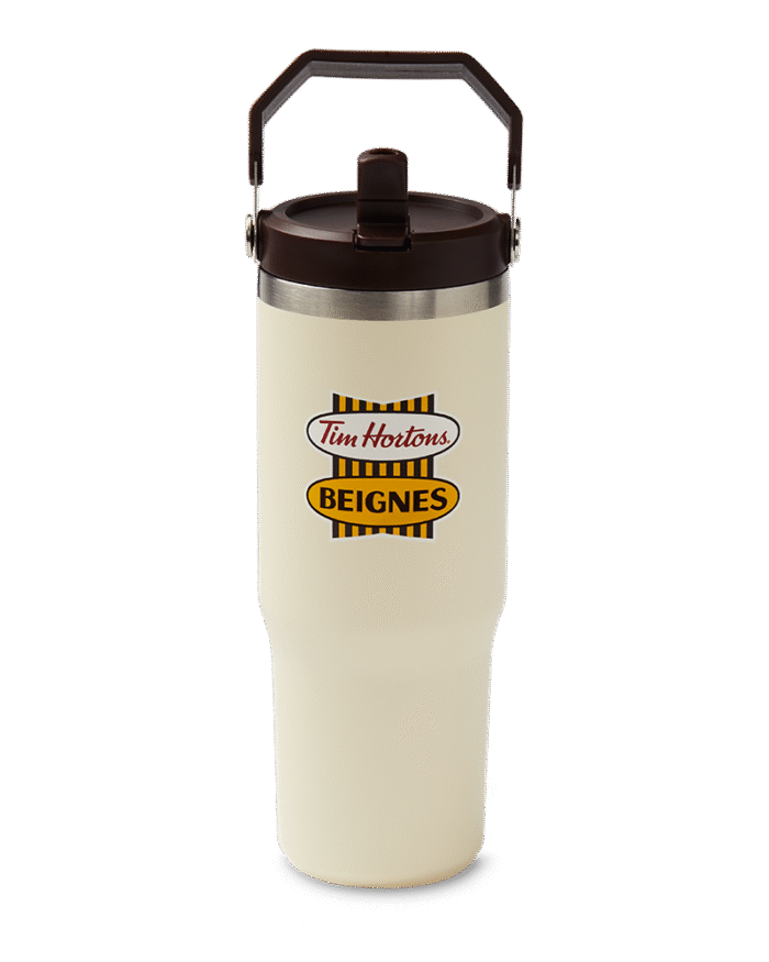 30oz Stainless Steel Top Handle Tumbler - French Retro Logo - Image 1