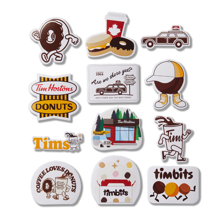 Sticker Pack - Set of 12 - Retro Logo - Image 2