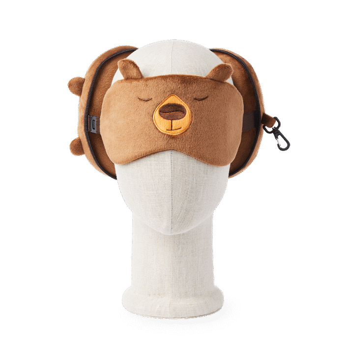 Bear Travel Pillow and Eye Mask Set - Image 3