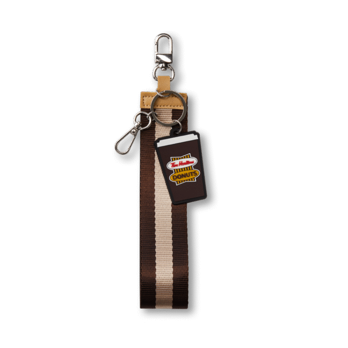 Retro Logo Keychain with Silicone Charm - Image 1